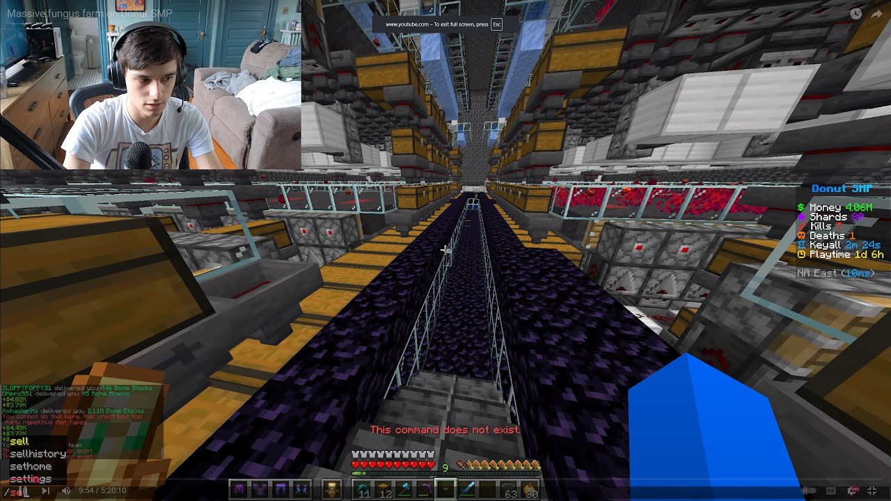 Massive fungus farm on Donut SMP