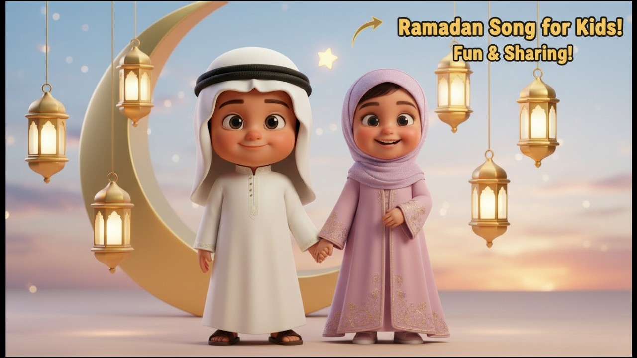 Ramadan Kids Song | Cute Maria & Daniel Sharing & Kindness