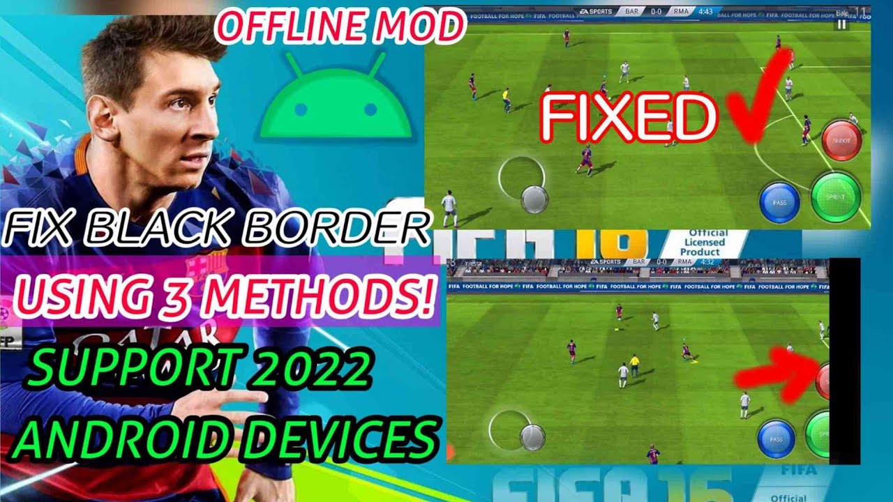 How to Fix FIFA16 Black border screen and changes to fullscreen | Android game offline