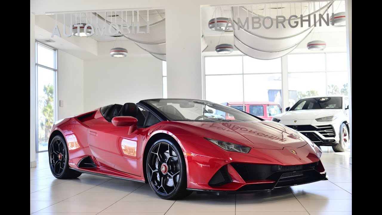 2020 Lamborghini Huracan EVO Spyder Rosso Bia LLA14550