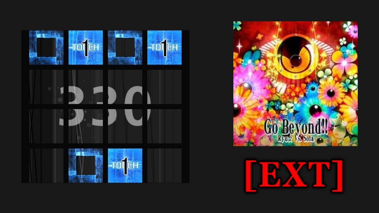 【jubeat Ave.】Go Beyond!!(EXT) 譜面確認(シャッター+ハンドクラップ+同時色分け)