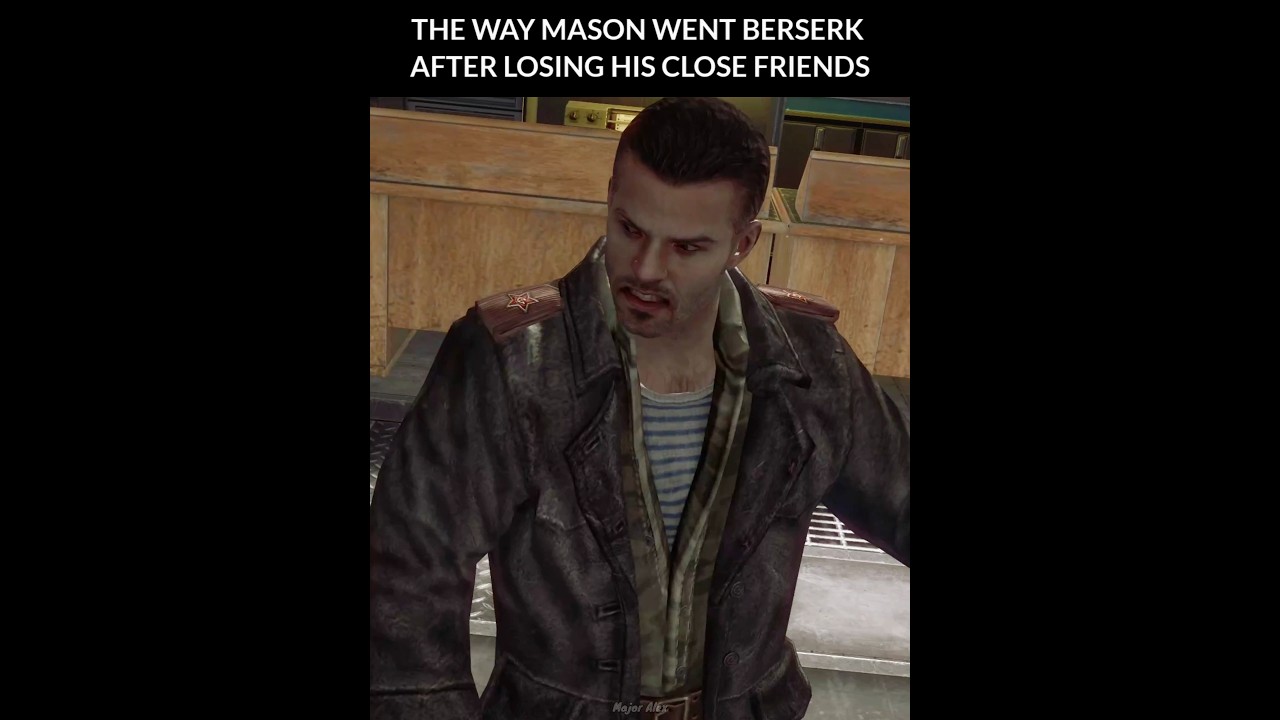 Alex Mason Went Berserk After Losing His All Close Friends In Black Ops 1 Was Insane 🥶☠️ #shorts
