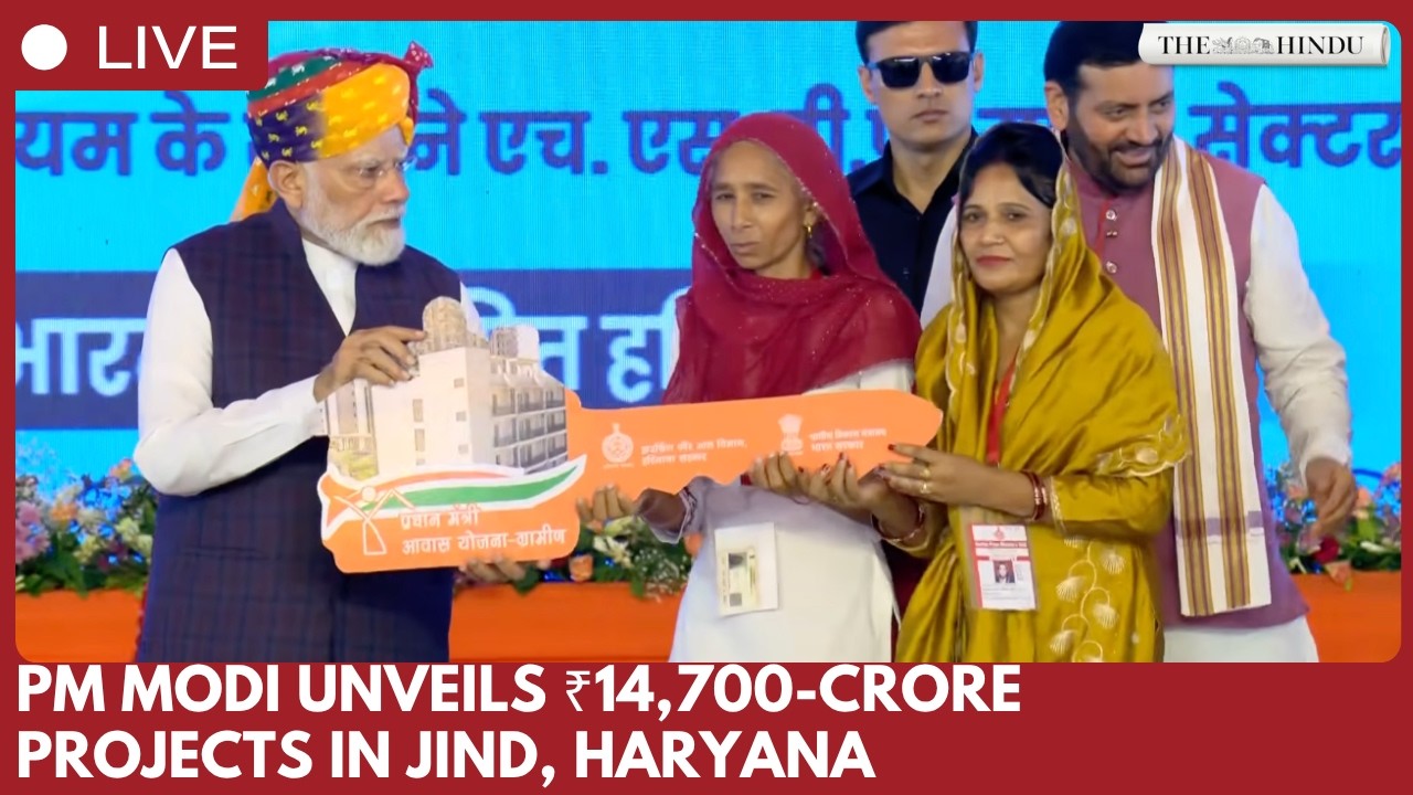 PM Narendra Modi launches ₹14,700-crore development projects in Jind, Haryana