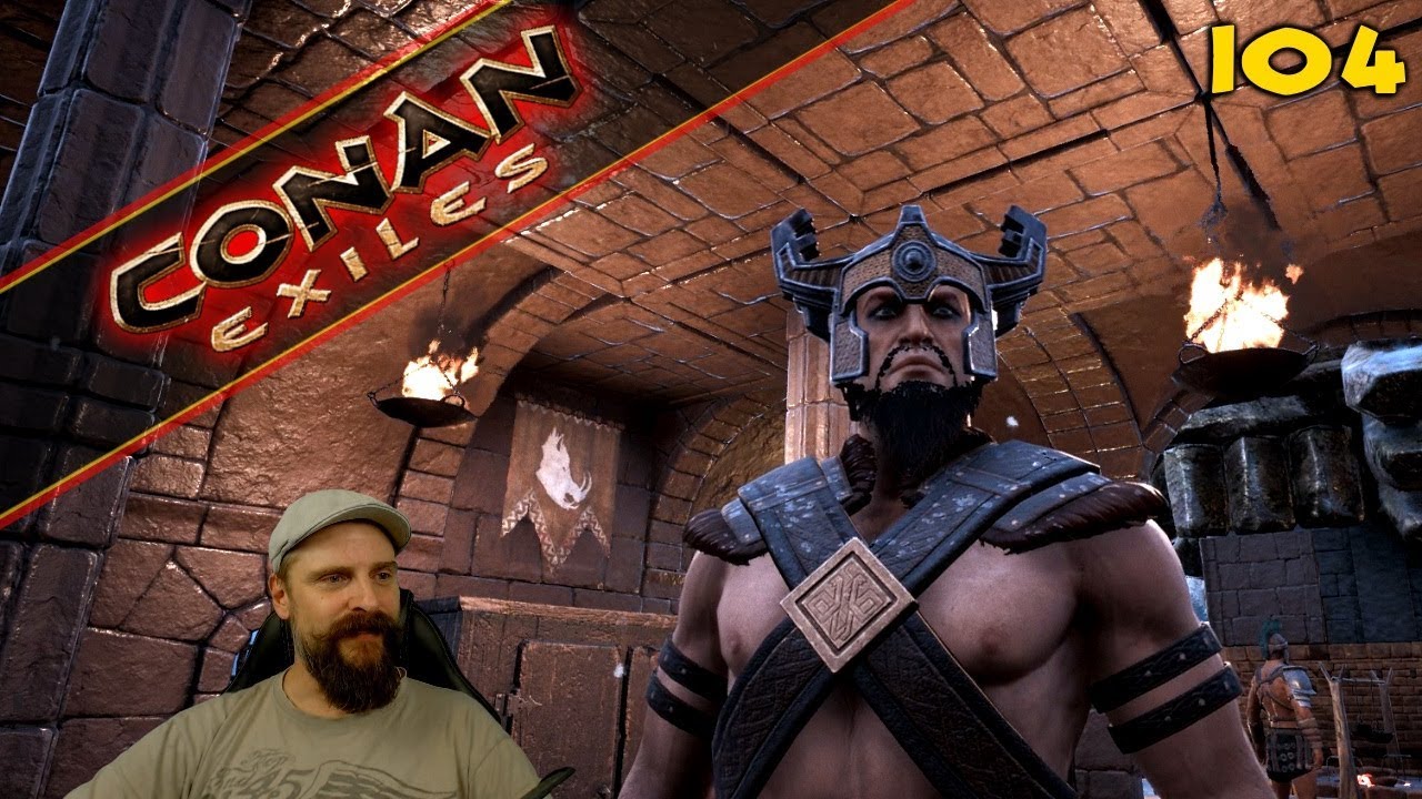Conan Exiles 🍖 104: Gewölbte Gebäudedecke, Kriegsbanner & Fischfallen 🍖 german gameplay