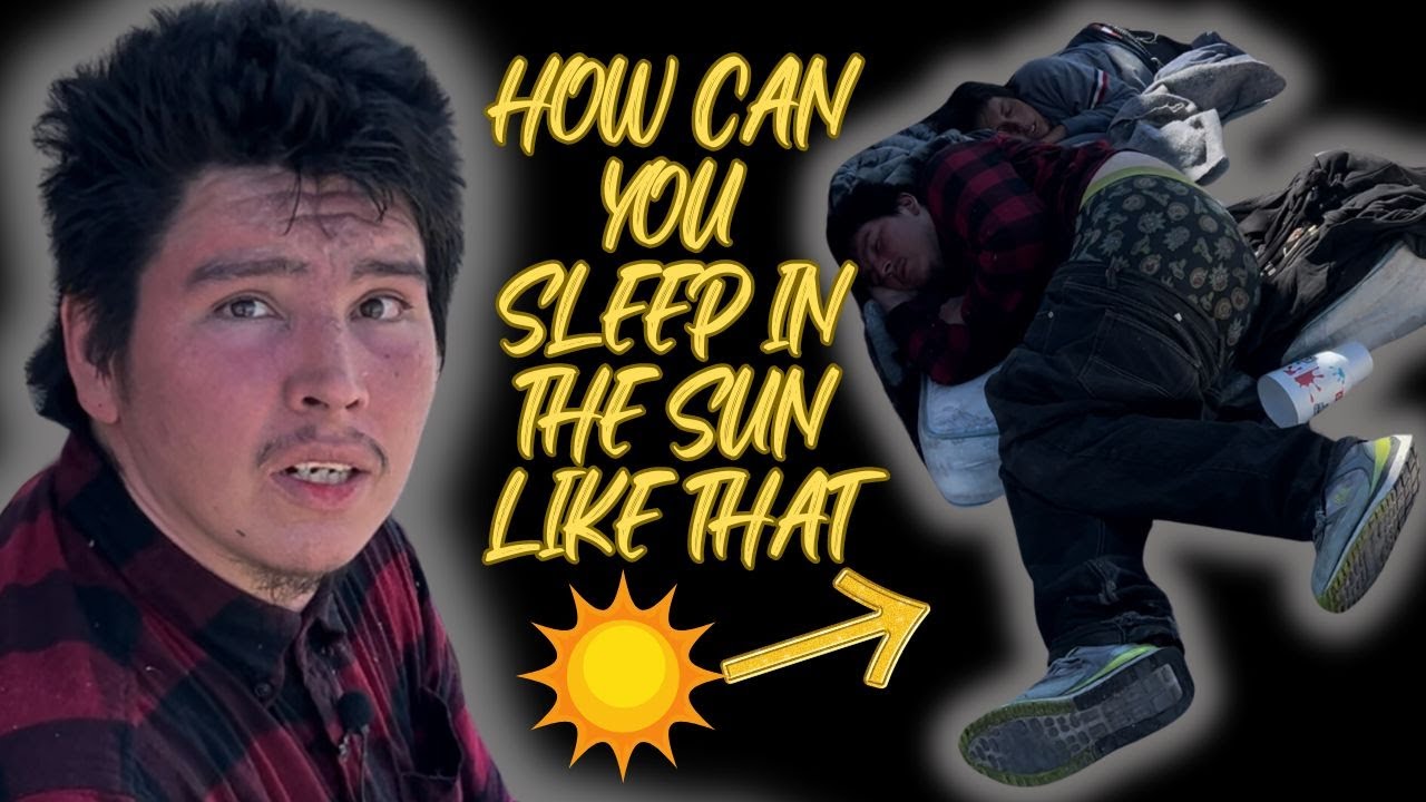 sleeping in the 112 degree weather