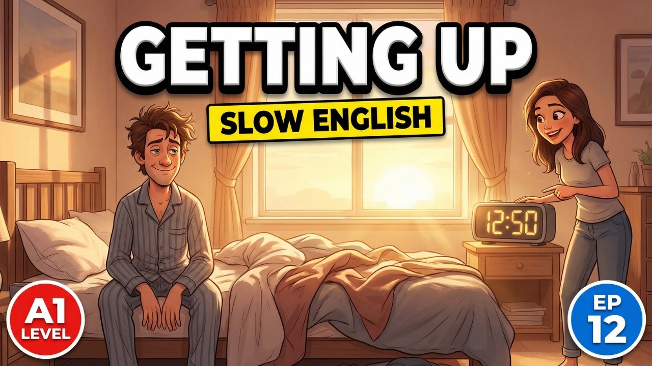 Learn Morning Vocabulary: Wake Up vs. Get Up (A1 Beginner Podcast)