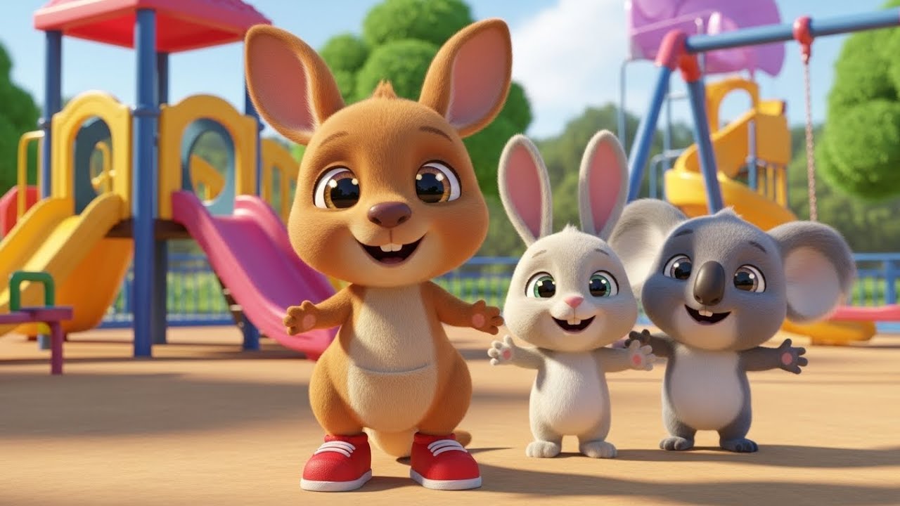 Kangaroo in Red Shoes 🦘👟 | Fun Kids Song & Story | 3D Animated Cartoon for Children