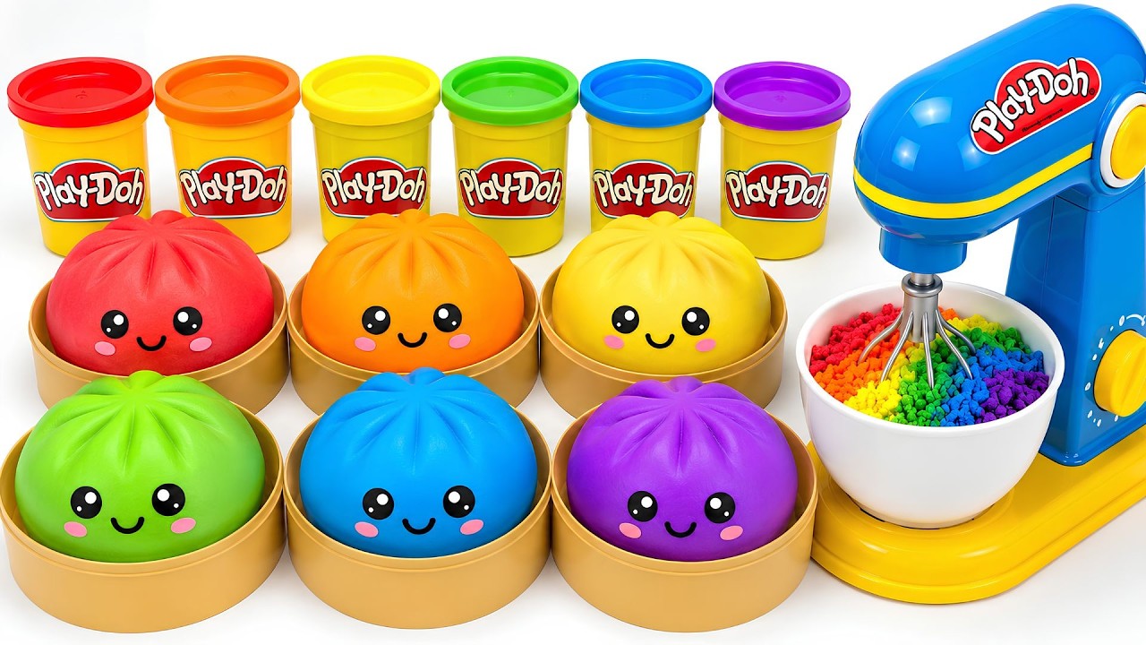 Play Doh Toys 2026, Ultimate How To Make Rainbow Dumpling Squishy Kinetic Sand & PlayDoh  🌈🍧