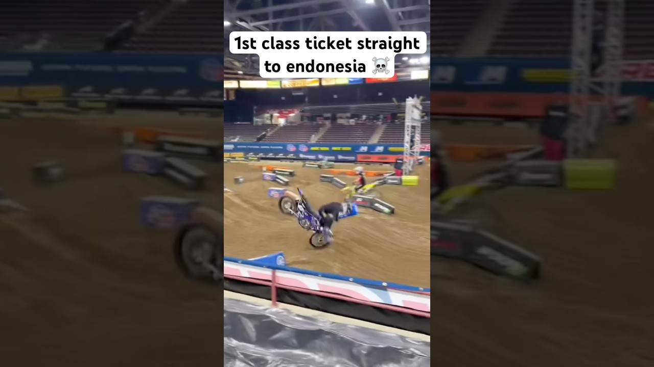 He Went to Endonesia All Expenses Paid #crash #fail #dirtbike #arenacross #racing #moto #iphone#vlog