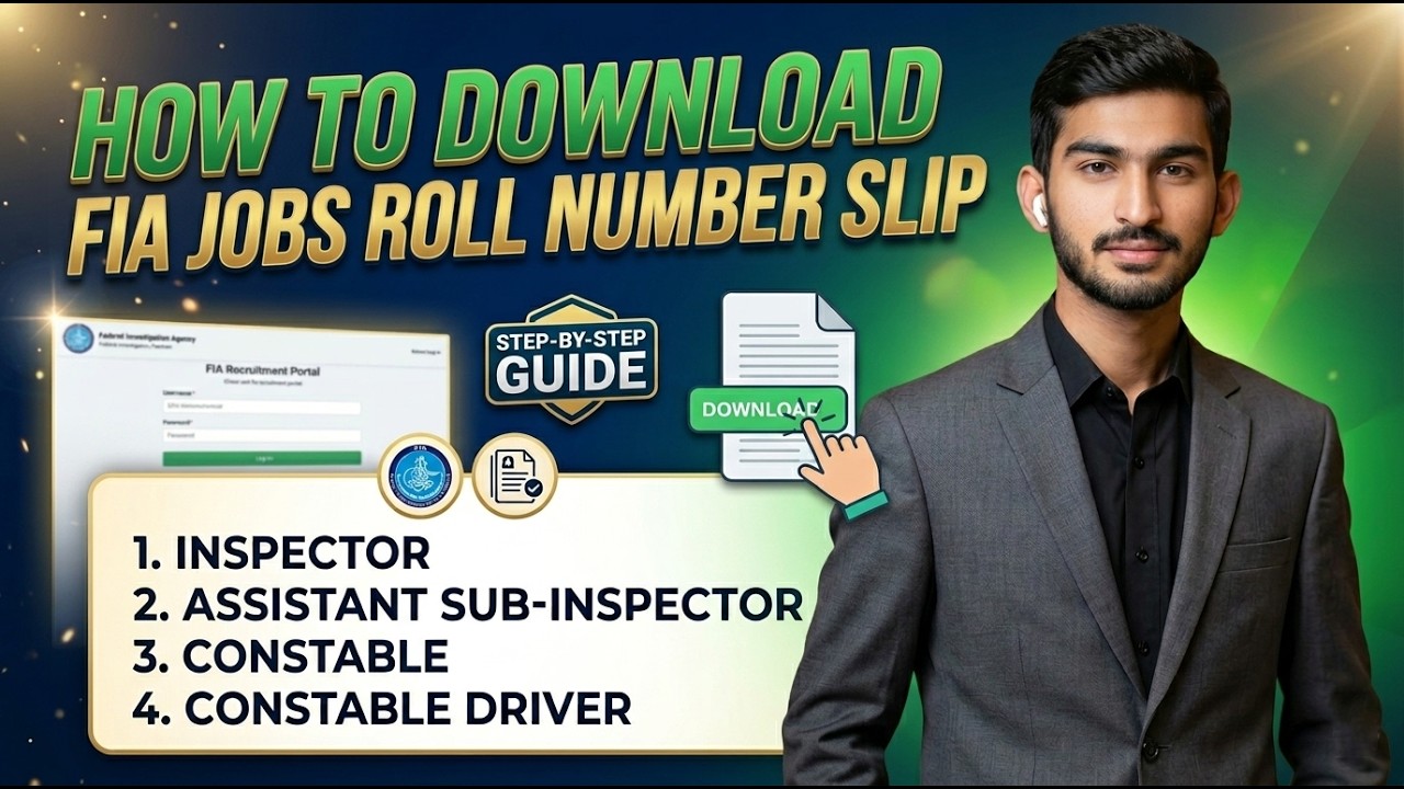 FIA Jobs Roll Number Slip 2026 How to Download Step-by-Step 🟢