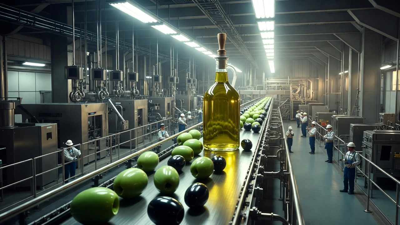 Watch Fresh Olives Transform Into Golden Oil | Complete Factory Process