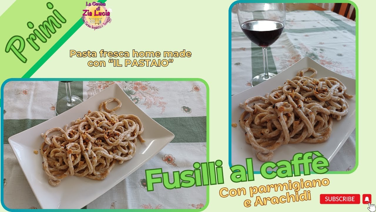 Fusilli al caffè fatti in casa con il Pastaio - Ricetta facile