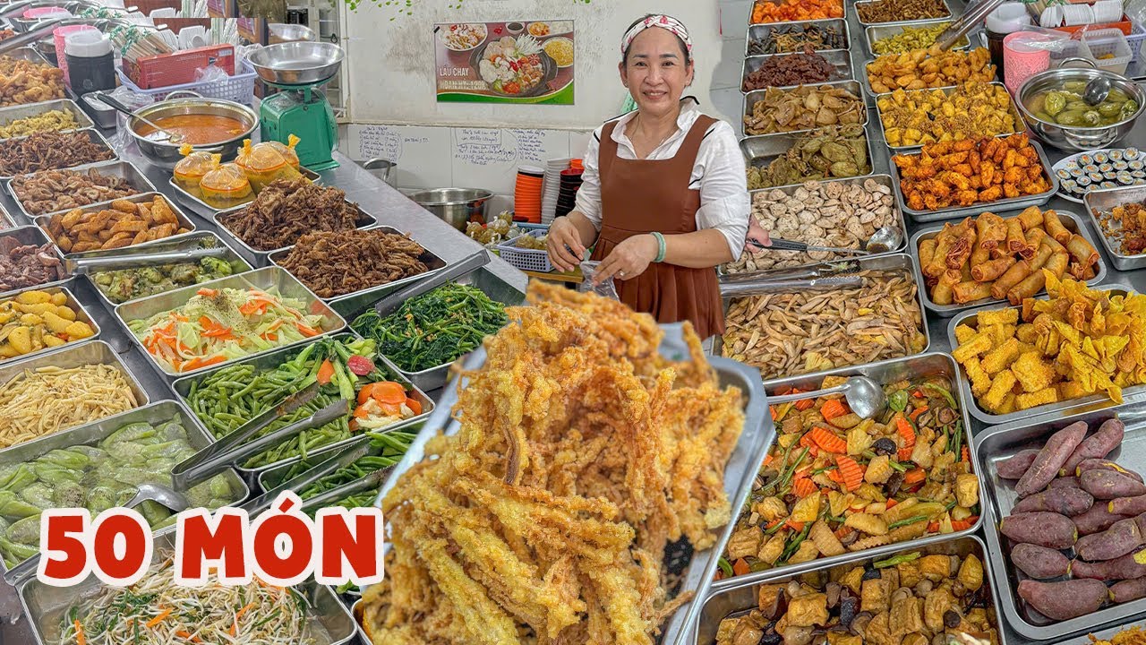 Cầm 40k ăn Buffet Cơm Chay hơn 50 m&oacute;n ngon mỗi ng&agrave;y, to&agrave;n Nấm Rau Củ Quả tươi ai ăn cũng khen