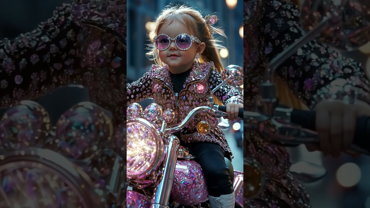 cute baby on a motorcycle #adorablechild #cutebaby #babygirl ##fashionstyle #wowmoto #viralvideo #ai