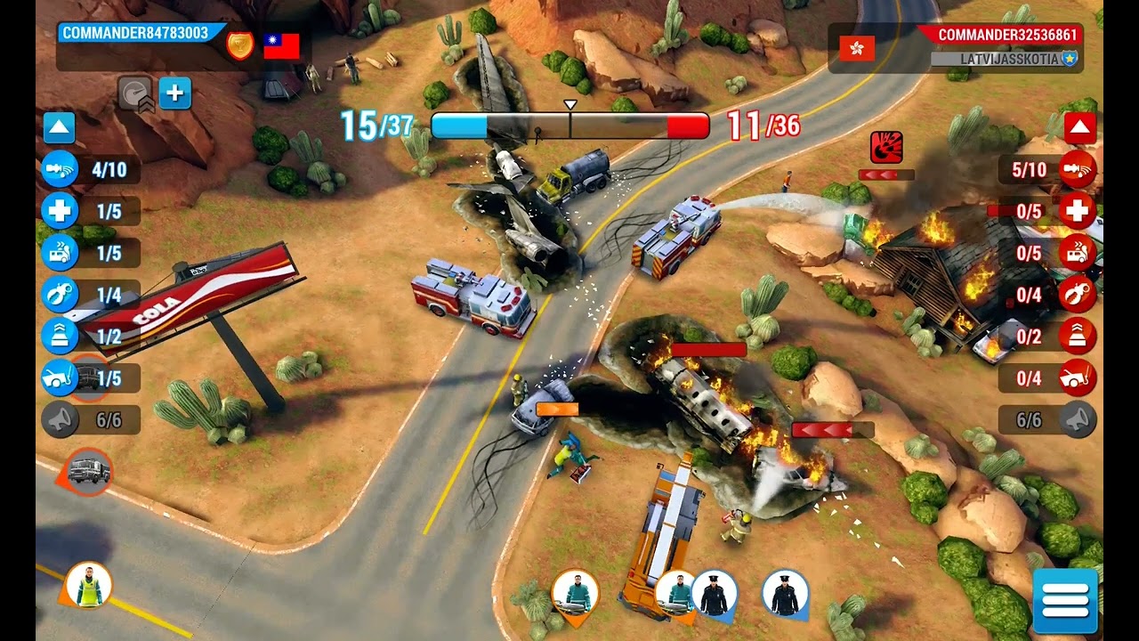 Emergency HQ, Hero Level 151, 1 vs 1 Mission, Crash landing in the desert