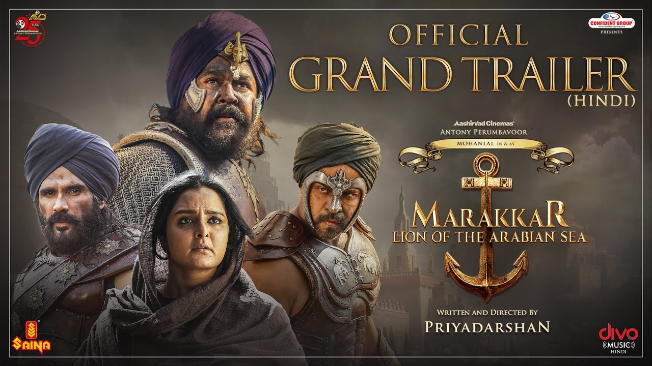 Confident Group Presents - Marakkar Grand Trailer (Hindi) | Mohanlal | Suniel Shetty | Priyadarshan
