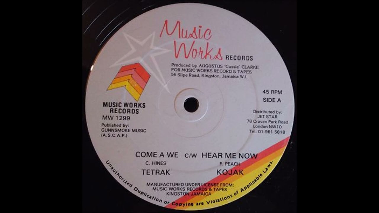 Tetrak & Kojak - Come A We / Hear Me Now + Dub - 12