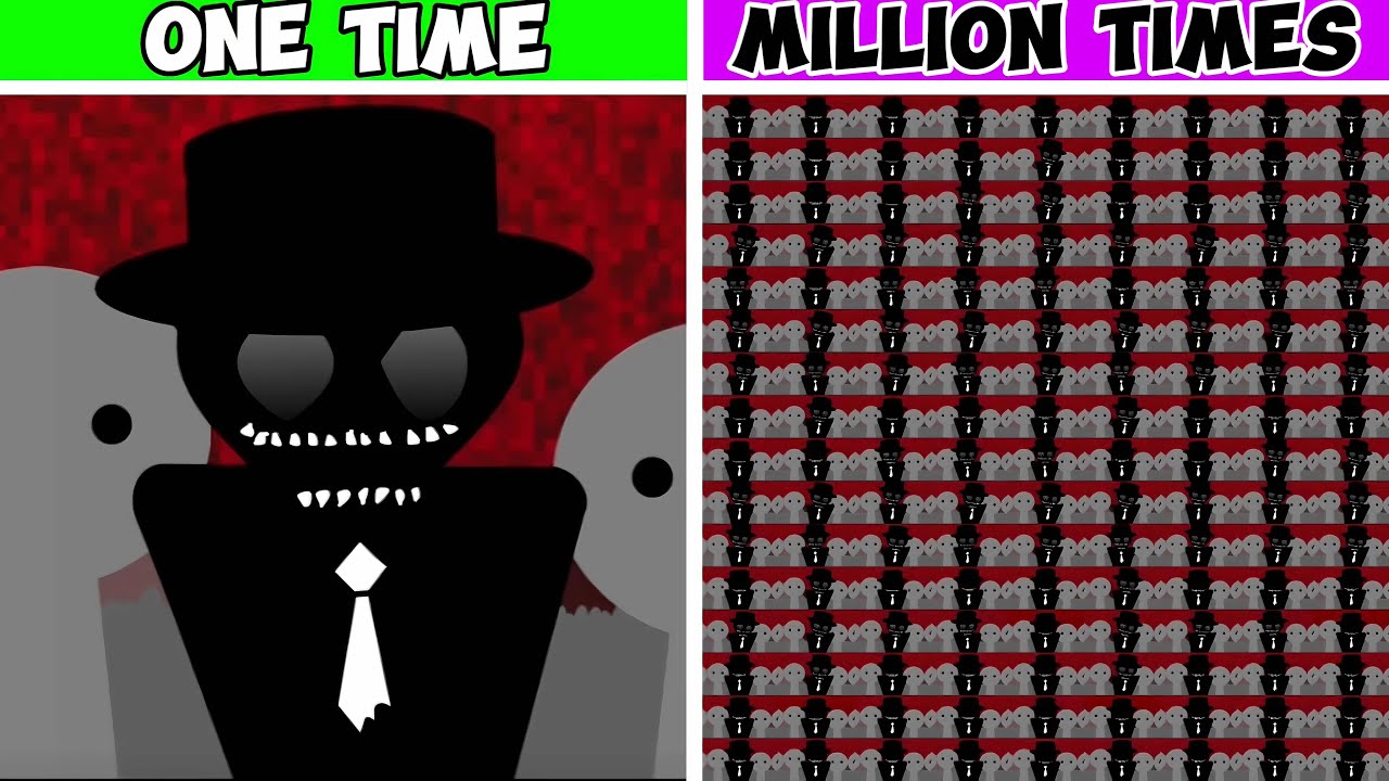 Incredibox Sprunki Retake but Sprunki BLACK’s Sound In A Million Times | Normal vs Horror Style