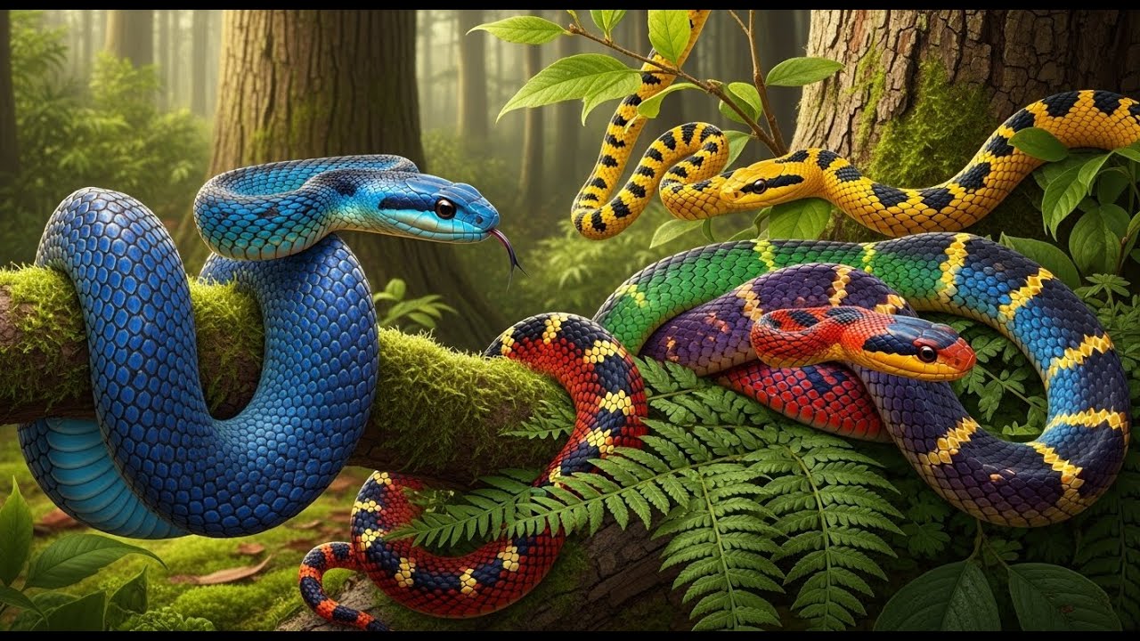 🐍 “Catching Two Colorful Snakes at Once — Incredible Moment!