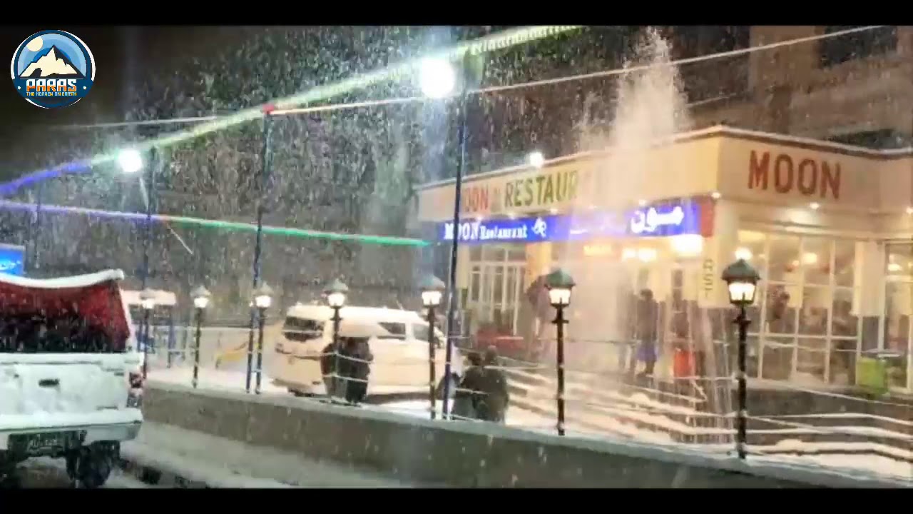 Moon Restaurant Naran and today snowfall #moonrestaurantnaran