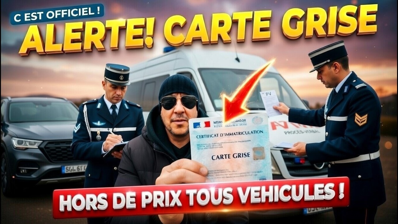 🚨 ALERTE MAX ! TOUTES LES CARTES GRISES HORS DE PRIX – C'EST OFFICIEL ! LA GUERRE AUX CONDUCTEURS !😡