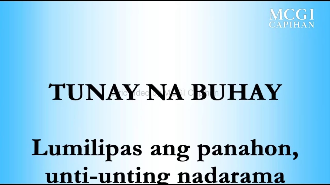 Tunay Na Buhay | MCGI Song | Lyric video