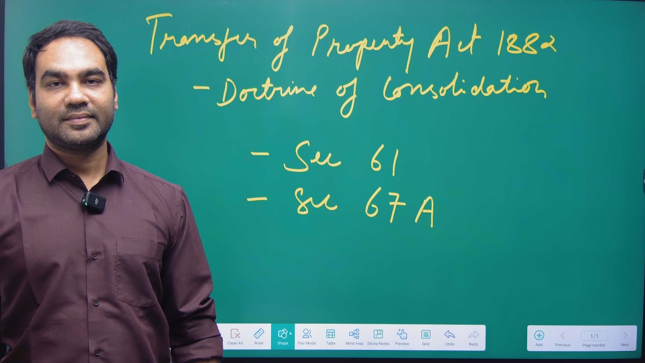 Doctrine of Consolidation | Sec 61 & 67A Transfer of Property Act #judiciary