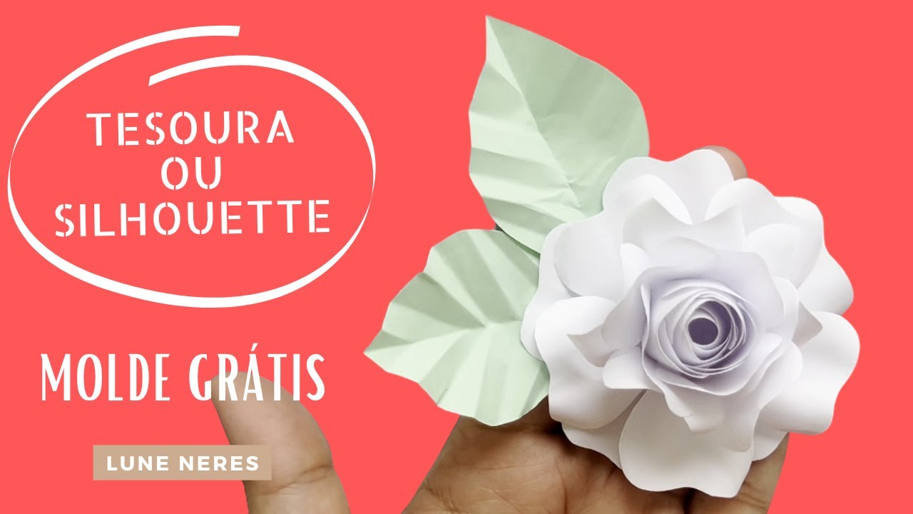 Como fazer ROSA DE PAPEL na TESOURA OU SILHOUETTE
