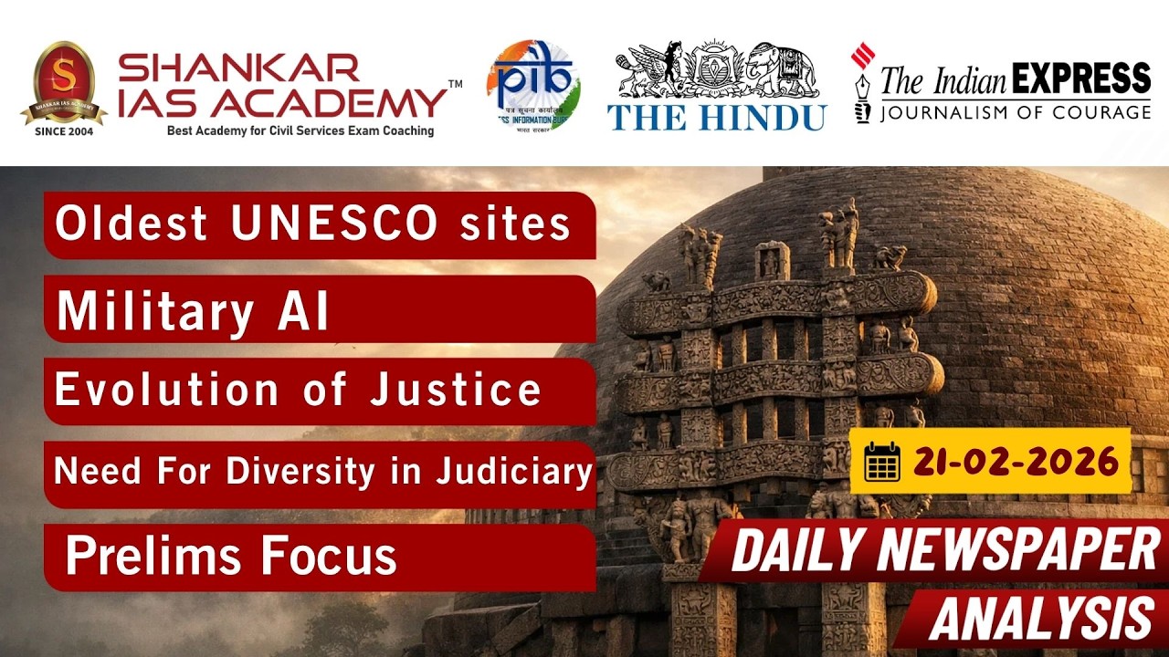 Daily Current Affairs Analysis | February 21st, 2026 | Shankar IAS Academy | UPSC | Mains 2026