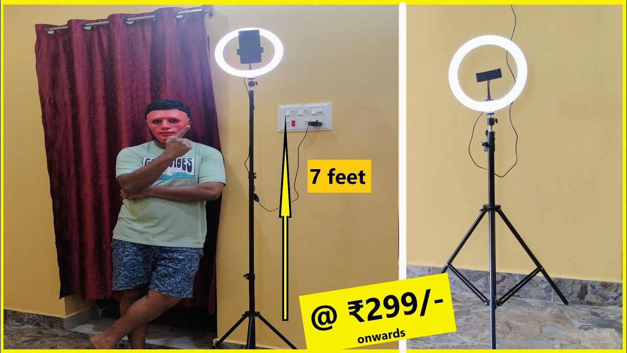 Best Ring light with 7 feet tripod stand 🔥 with universal mobile holder | 360° rotation, Steel body🔥