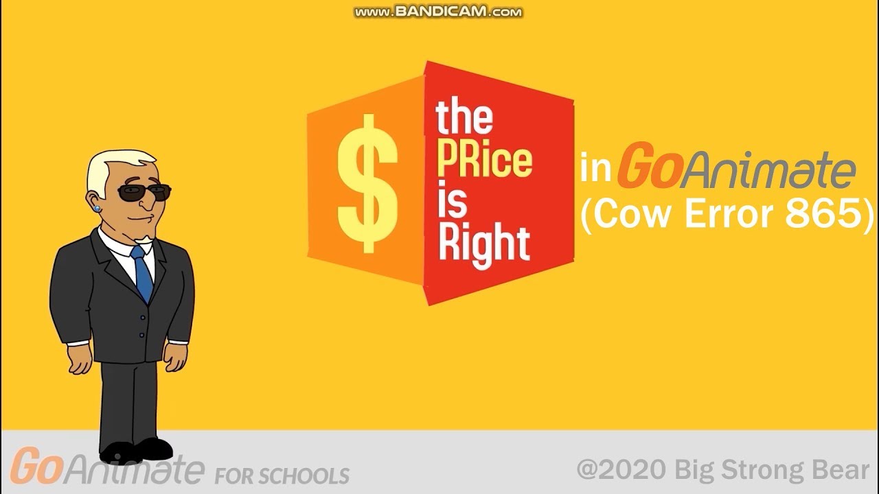 The Price Is Right in Goanimate (Cow Error 865)