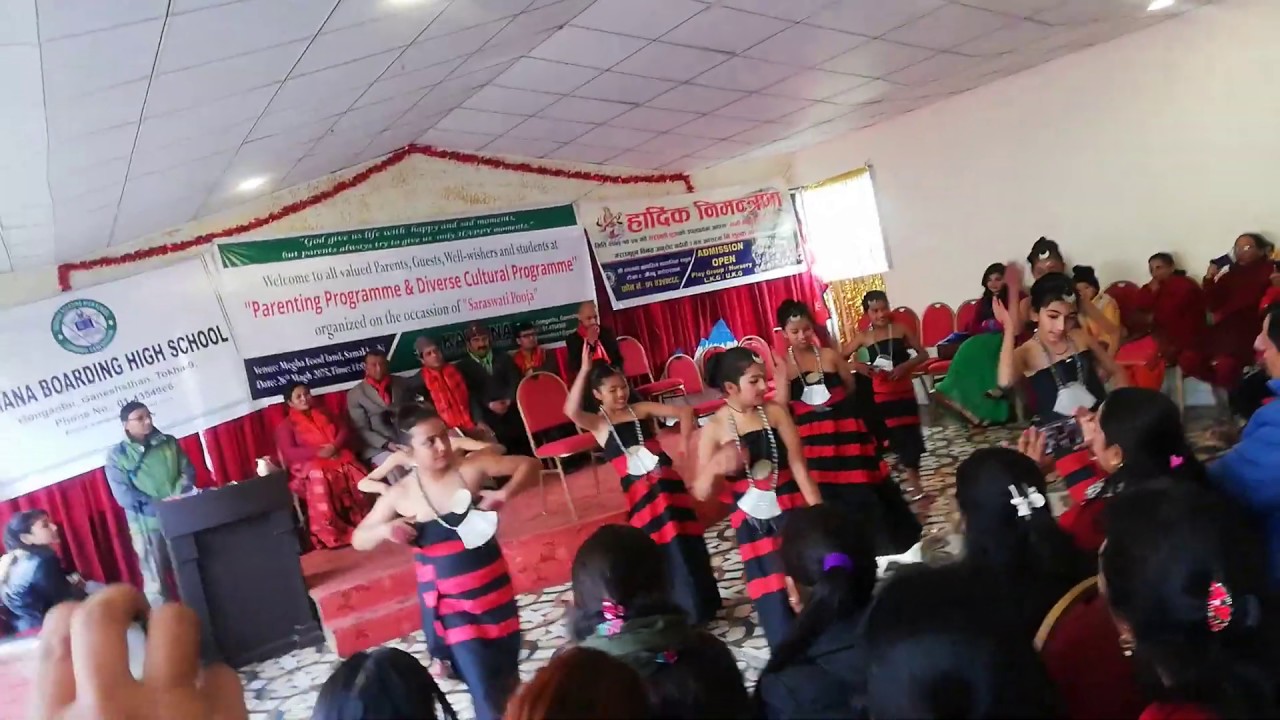 dhimal dance traditional cultural dance video from students of kamana school
