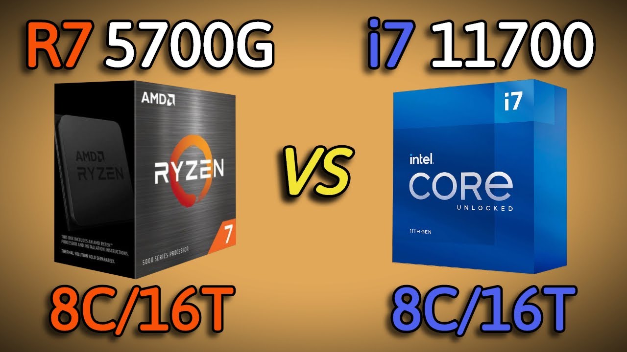 i7 11700 vs Ryzen 7 5700G - Benchmark and test in 5 Games 1080p