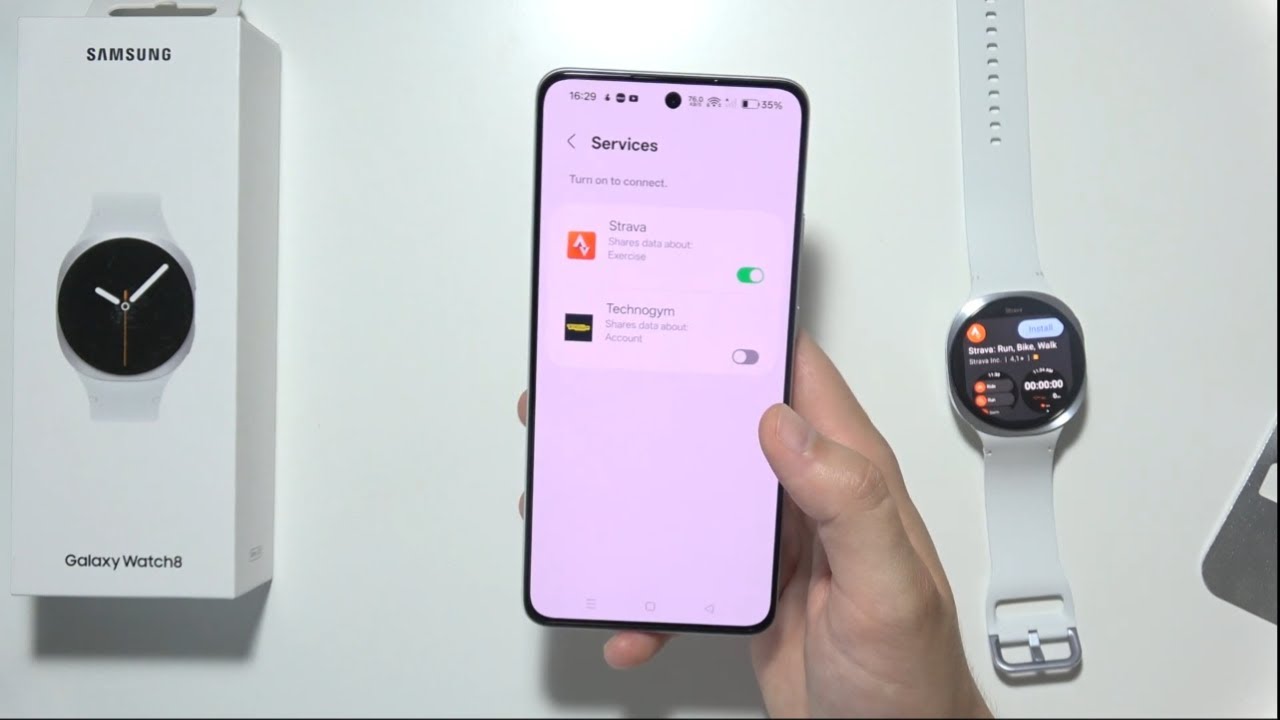 SAMSUNG Galaxy Watch 8: How to Connect with Strava App