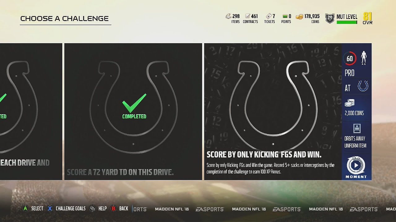 Madden NFL 18 | Level Challenges | Multi Challenge #4 | Score By Only Kicking FGs And Win
