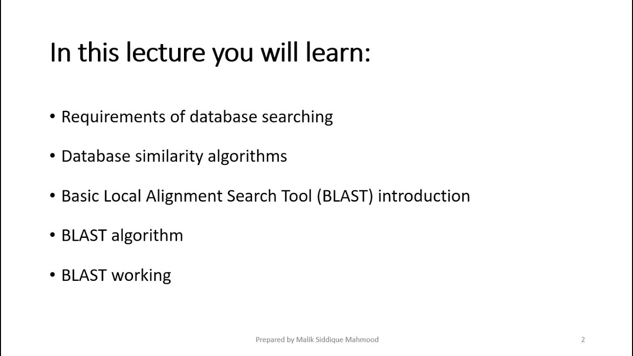 Database Similarity Searching- BLAST
