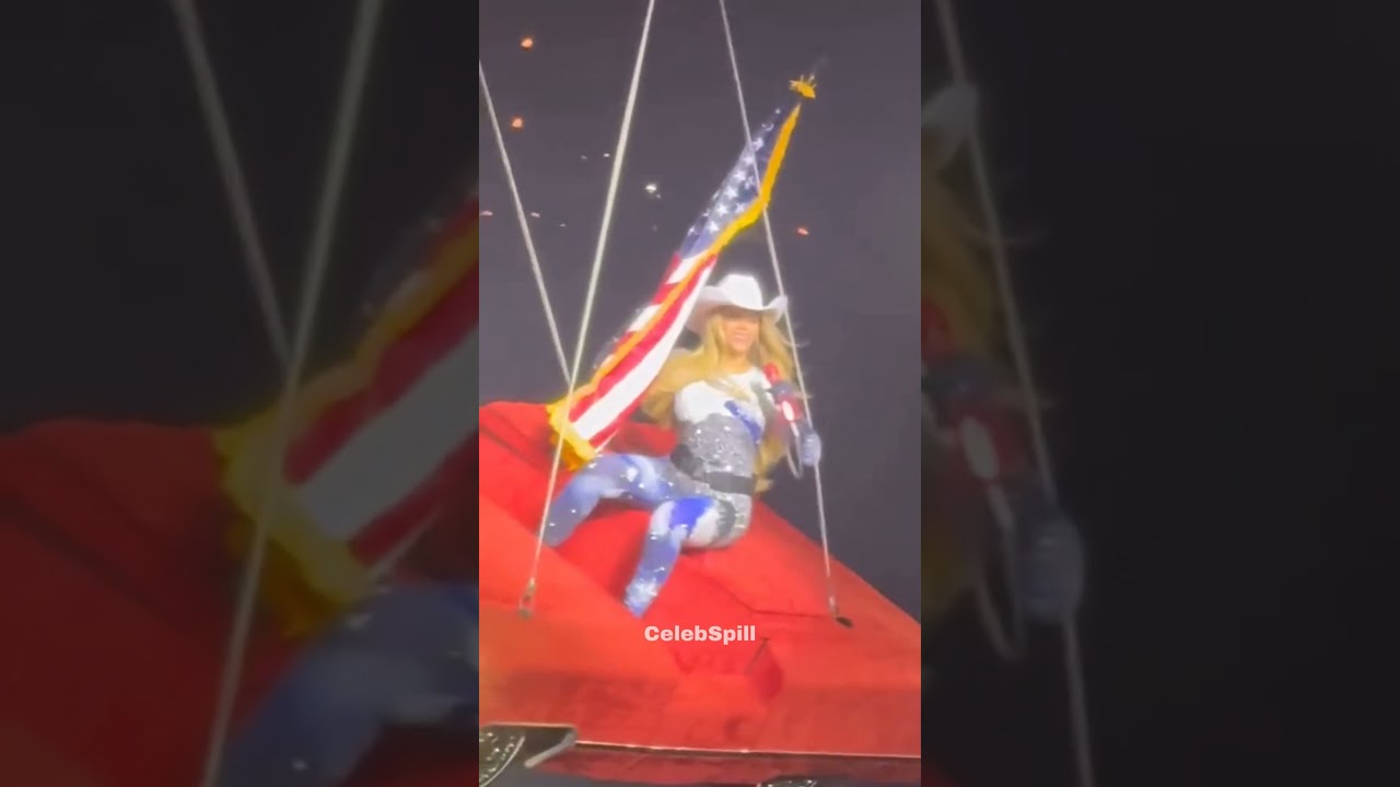 Beyonc&eacute; Calmly Handles On-Stage Flying Car Malfunction in Houston