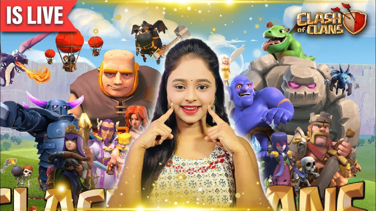 Coc Live 🔴 Coc Girl gamer🔥#coclive #verticallivefeed #queenskill