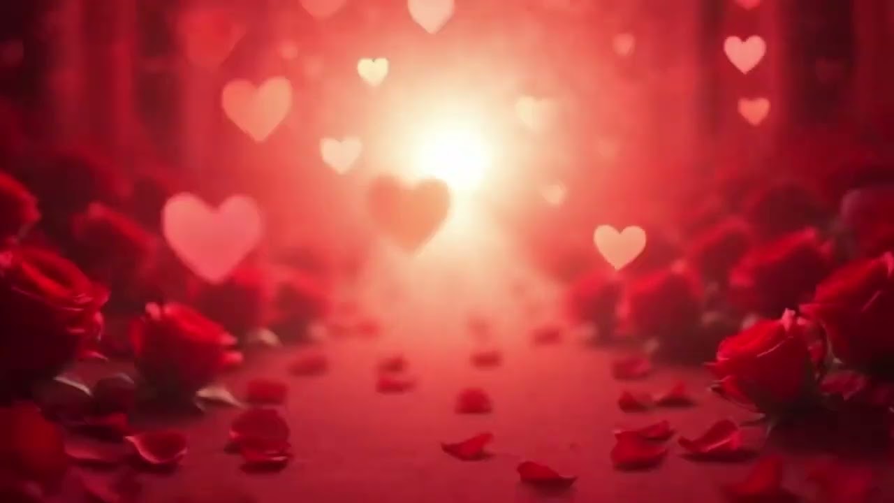 Romantic Love Background with Roses 🌹 Elegant Ambience Loop | Wedding & Event Display