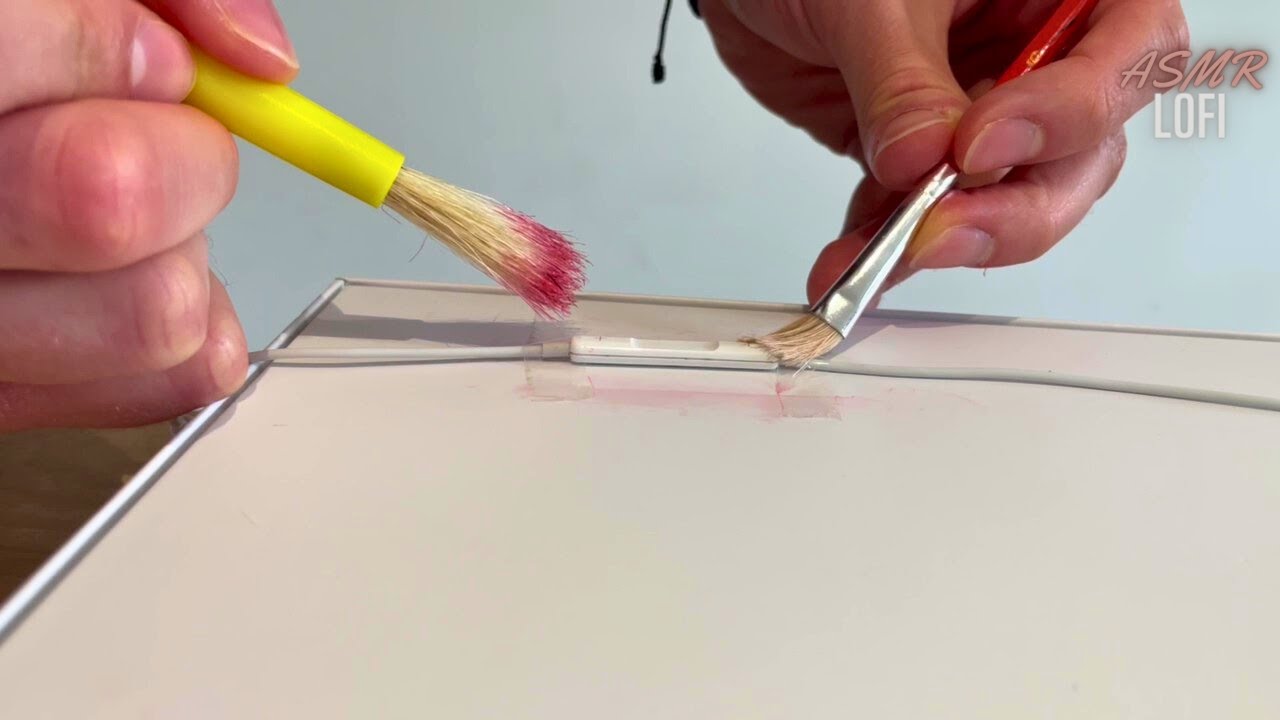 ASMR LOFI - Painting and Brushing Apple Mic