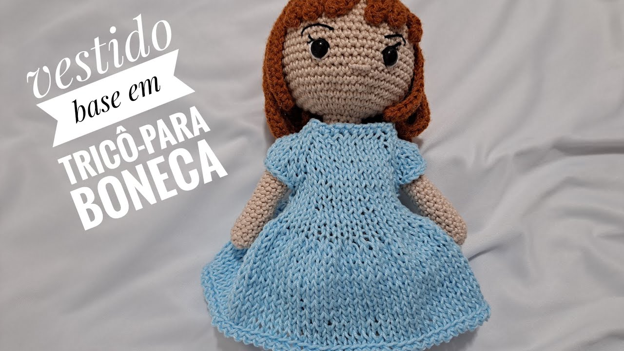 Como fazer vestido de tricô, para boneca