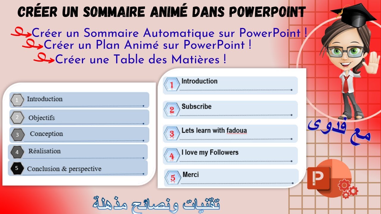 Créer un Sommaire Animé pour la Présentation Powerpoint de ta Soutenance en 2021- تصميم عرض بوربوينت