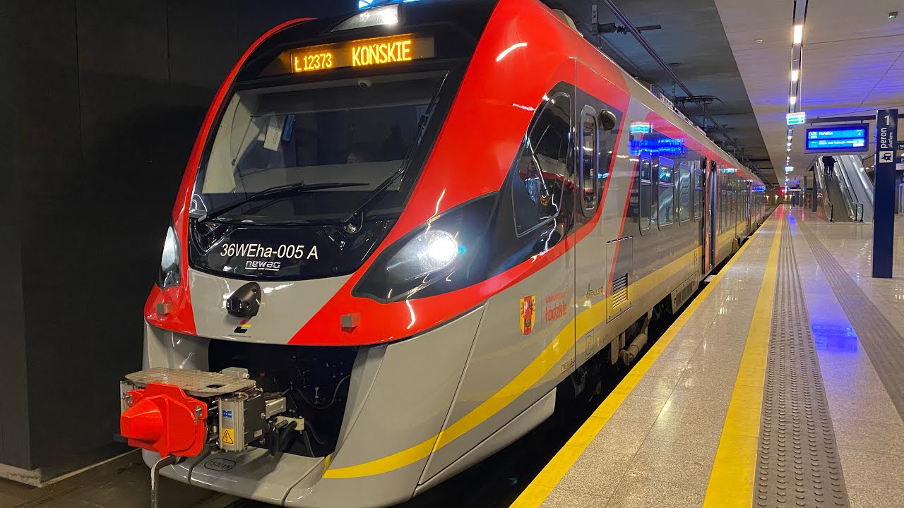Przejazd Newagiem Impulsem 2 Hybrid 36WEha ŁKA🚆ze stacji Łódź Fabryczna do stacji Łódź Widzew