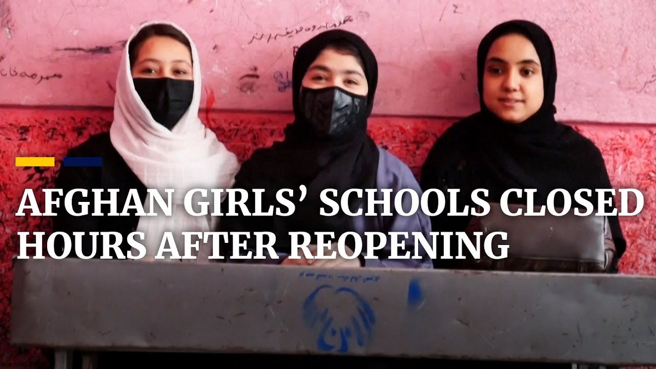 Heartbreak for Afghan schoolgirls as Taliban orders them back home hours after classrooms reopened
