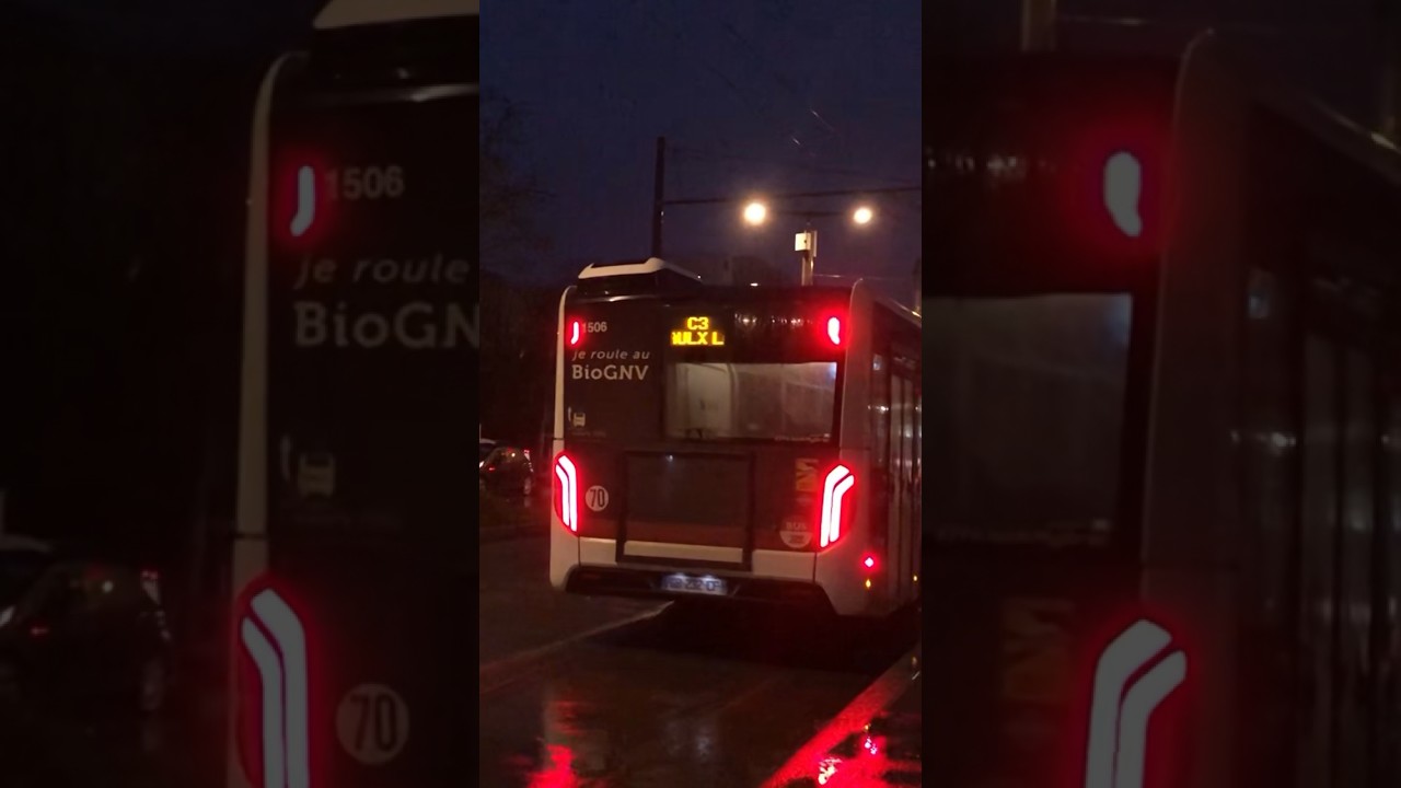 Arriv&eacute;e du 1506 sur la Ligne C3 au terminus Vaulx-en-Velin La Grappini&egrave;re bon dimanche &agrave; tous !!!