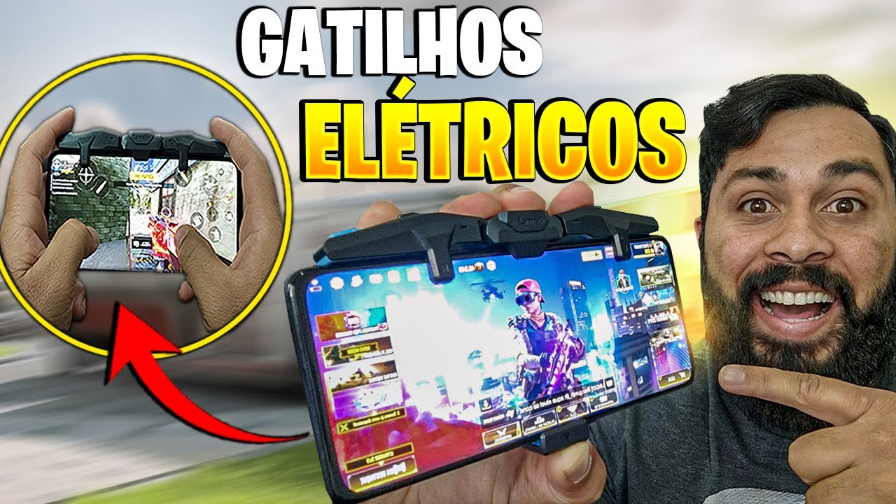 testei o *MELHOR GATILHO* para celular Falcon F4 gatilho HUD de 4 dedos Cod Mobile, Free Fire, PUBG