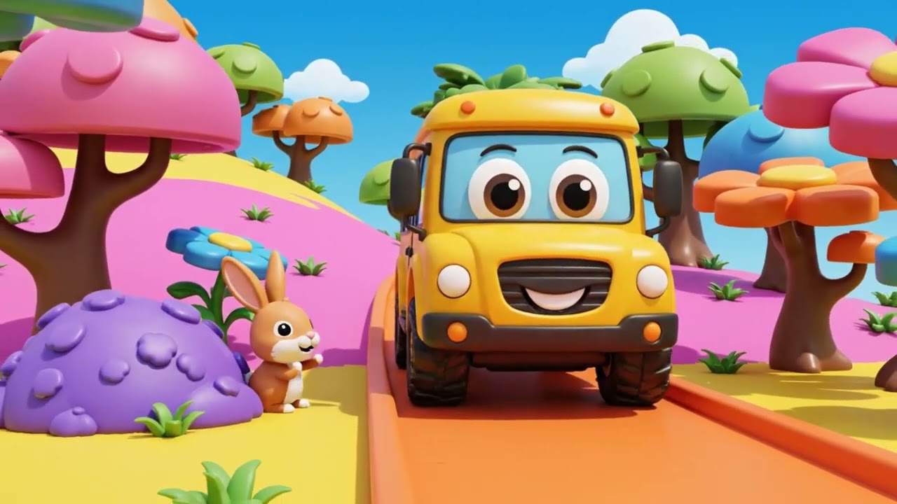 Wheels Go Round in the Jungle 🌴 | Fun Nursery Rhyme