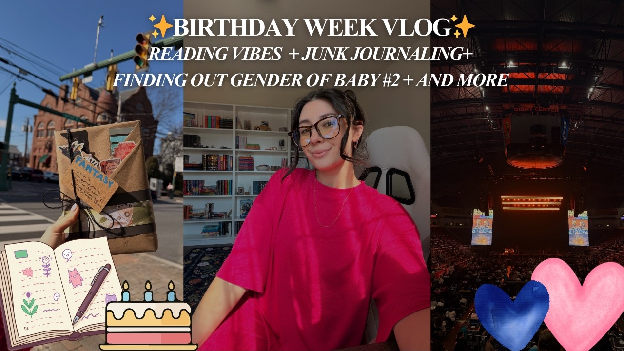 BDAY WEEK VLOG: Reading + Finding Out Gender of Baby 2 + New Hobbies + MORE 💙🌸📚