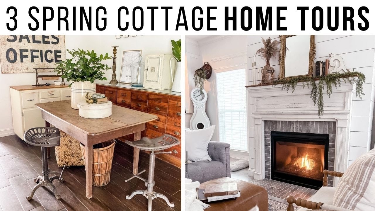 3 Spring Antique Farmhouse Style Home Tours