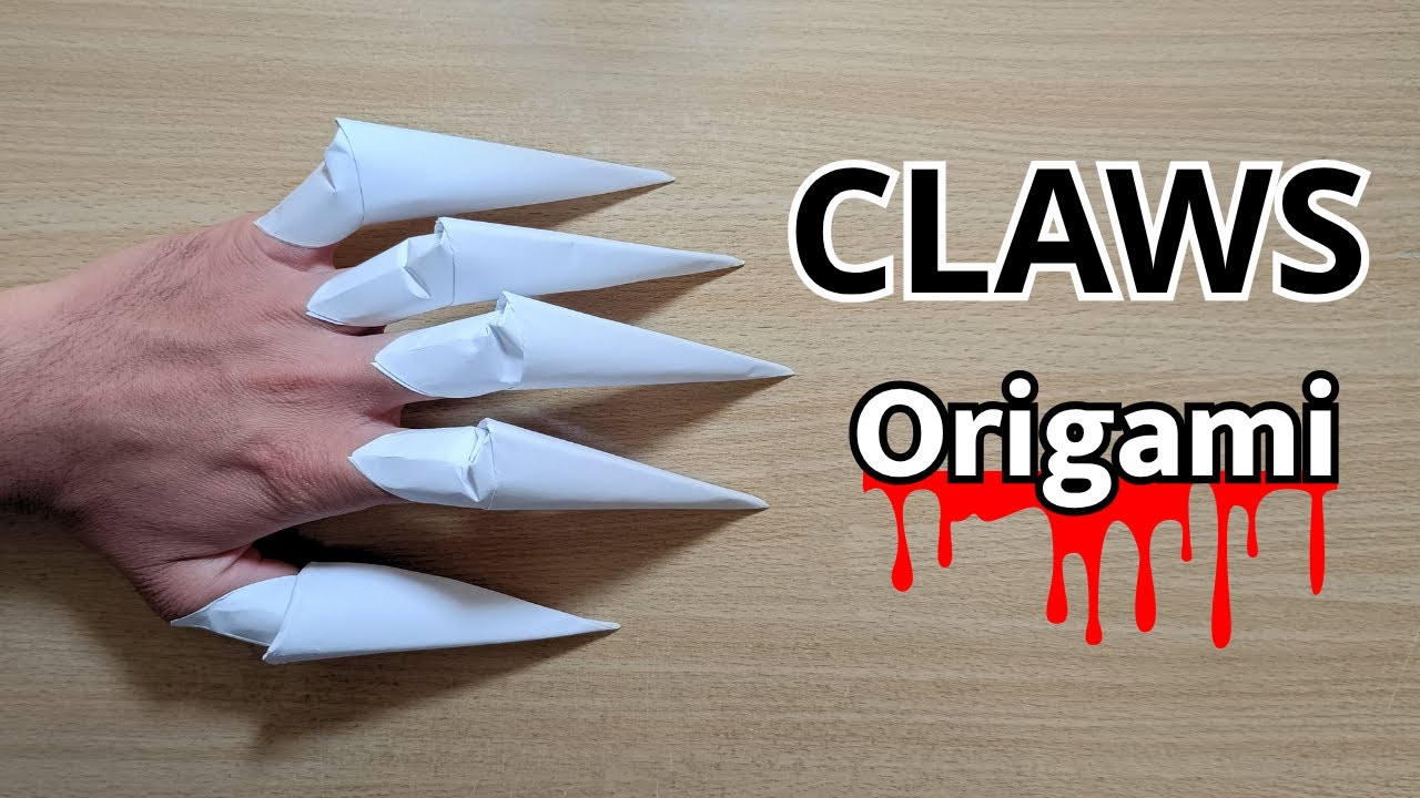 Origami CLAWS | How To Make Easy Origami Paper Claws! (No Tape No Glue)!